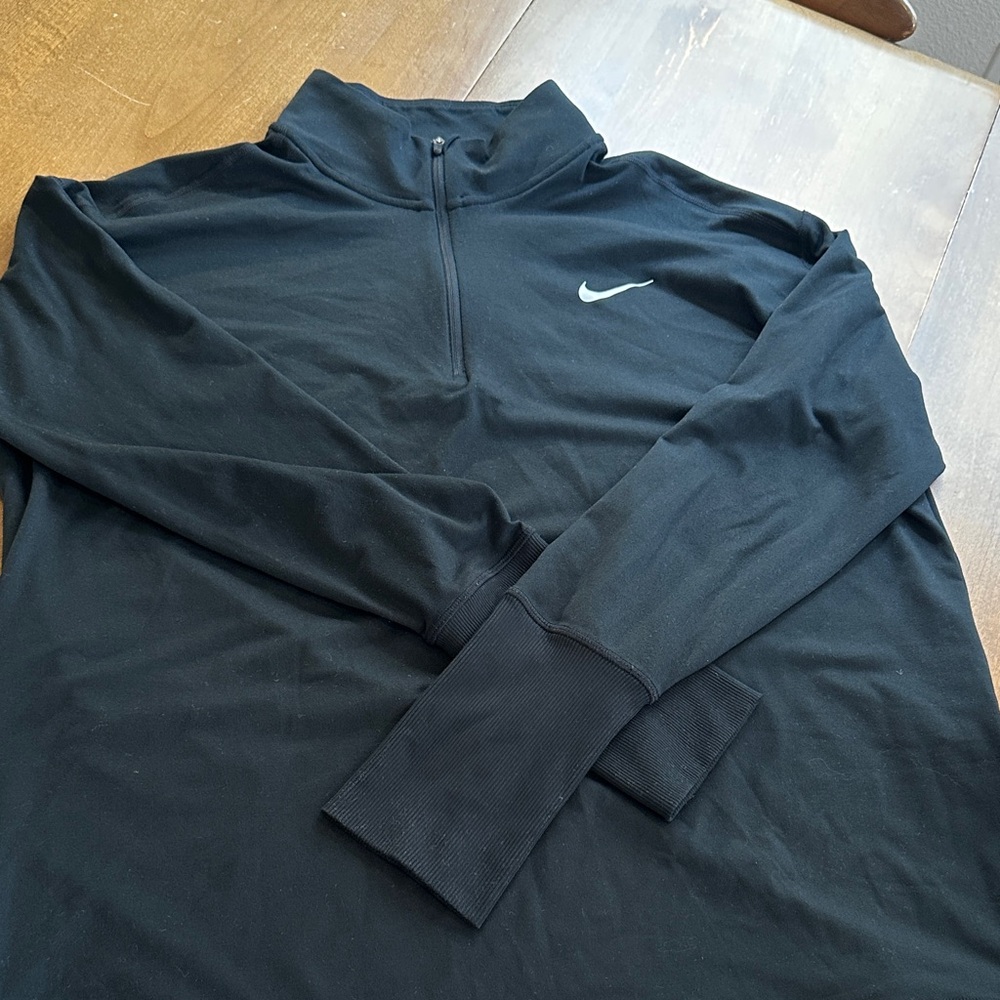 Black Nike running DRI/FIT quarter zip sweater women’s size XL